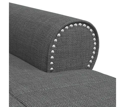 Šeiss Lounge Ar Spilvenu Tumši Pelēks 91 X 157 X 91 Cm Audums Vidaxl