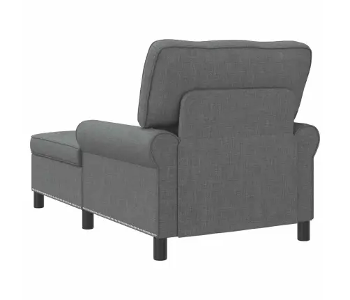 Šeiss Lounge Ar Spilvenu Tumši Pelēks 91 X 157 X 91 Cm Audums Vidaxl