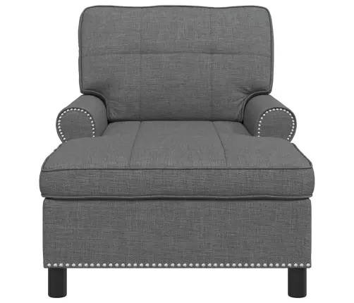 Šeiss Lounge Ar Spilvenu Tumši Pelēks 91 X 157 X 91 Cm Audums Vidaxl