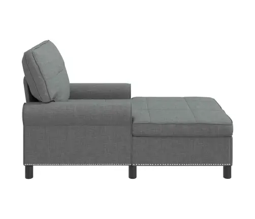 Šeiss Lounge Ar Spilvenu Tumši Pelēks 91 X 157 X 91 Cm Audums Vidaxl