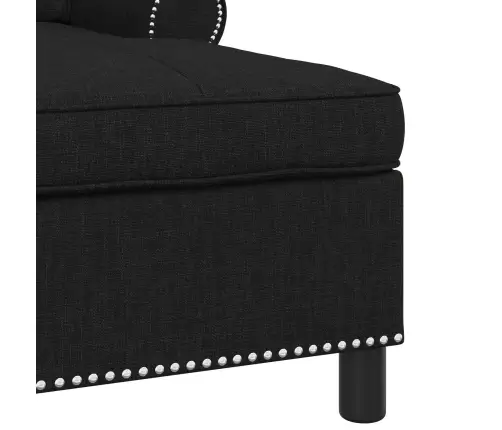 Šeiss Lounge Ar Spilvenu Melna 91 X 157 X 91 Cm Audums Vidaxl