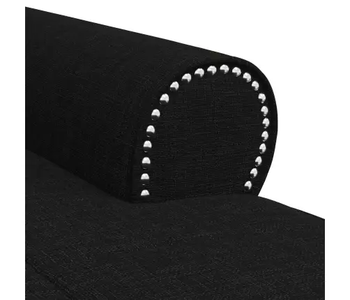 Šeiss Lounge Ar Spilvenu Melna 91 X 157 X 91 Cm Audums Vidaxl