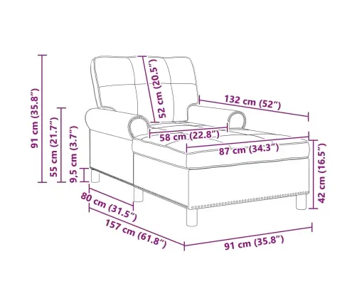 Šeiss Lounge Ar Spilvenu Melna 91 X 157 X 91 Cm Audums Vidaxl
