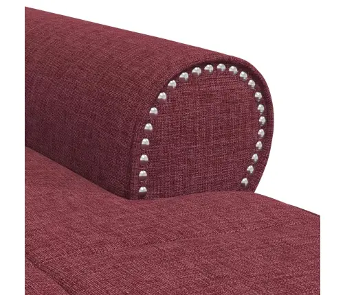 Šeiss Lounge Ar Spilvenu Vīna Sarkans 91 X 157 X 91 Cm Audums Vidaxl