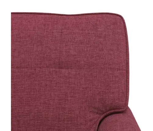 Šeiss Lounge Ar Spilvenu Vīna Sarkans 91 X 157 X 91 Cm Audums Vidaxl