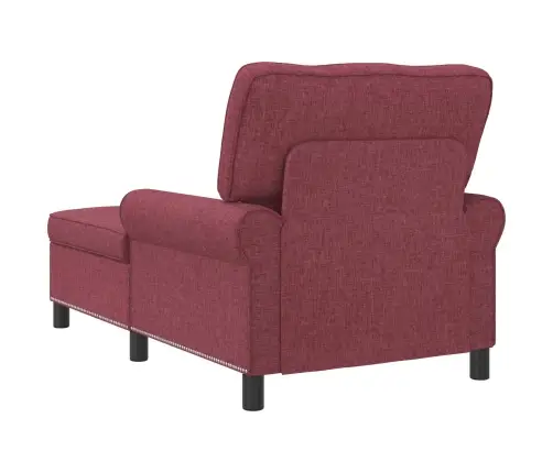 Šeiss Lounge Ar Spilvenu Vīna Sarkans 91 X 157 X 91 Cm Audums Vidaxl