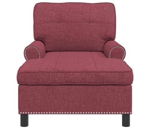 Šeiss Lounge Ar Spilvenu Vīna Sarkans 91 X 157 X 91 Cm Audums Vidaxl