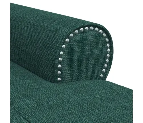 Šeiss Lounge Ar Spilvenu Tumši Zaļš 91 X 157 X 91 Cm Audums Vidaxl