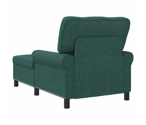 Šeiss Lounge Ar Spilvenu Tumši Zaļš 91 X 157 X 91 Cm Audums Vidaxl