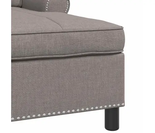 Šeiss Lounge Ar Spilvenu Pelēkbrūna 91 X 157 X 91 Cm Audums Vidaxl