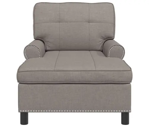 Šeiss Lounge Ar Spilvenu Pelēkbrūna 91 X 157 X 91 Cm Audums Vidaxl