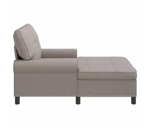Šeiss Lounge Ar Spilvenu Pelēkbrūna 91 X 157 X 91 Cm Audums Vidaxl