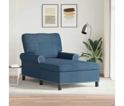 Chaise Lounge Padjaga Sinine 91 X 157 X 91 Cm Kangas