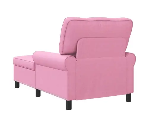 Šeiss Lounge Ar Spilvenu Rozā 91 X 157 X 91 Cm Audums Vidaxl