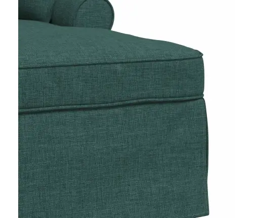 Šezlongs Ar Svārkiem Tumši Zaļš 91 X 157 X 91 Cm Audums Vidaxl