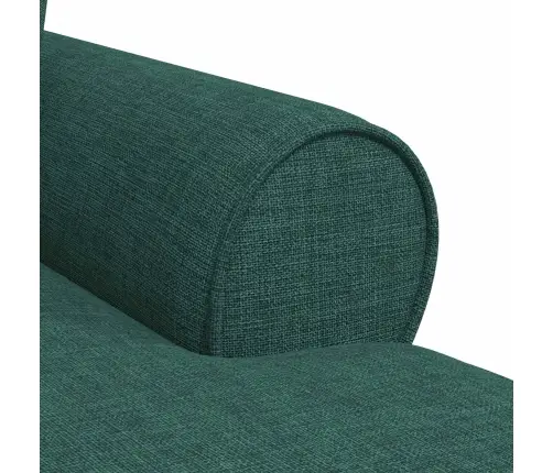 Šezlongs Ar Svārkiem Tumši Zaļš 91 X 157 X 91 Cm Audums Vidaxl