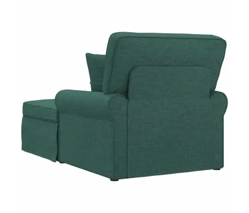 Šezlongs Ar Svārkiem Tumši Zaļš 91 X 157 X 91 Cm Audums Vidaxl