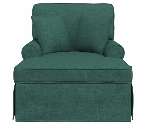 Šezlongs Ar Svārkiem Tumši Zaļš 91 X 157 X 91 Cm Audums Vidaxl