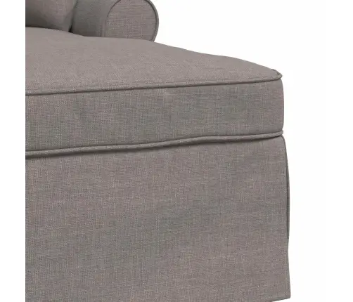 Šezlongs Ar Svārkiem Pelēkbrūna 91 X 157 X 91 Cm Audums Vidaxl