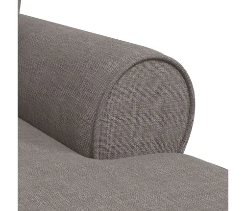 Šezlongs Ar Svārkiem Pelēkbrūna 91 X 157 X 91 Cm Audums Vidaxl