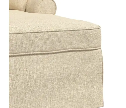 Faina Su Sijonu Su Pagalve Kreminė 91 X 157 X 91 Cm Audinys