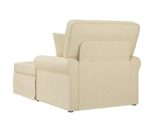 Faina Su Sijonu Su Pagalve Kreminė 91 X 157 X 91 Cm Audinys