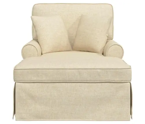 Faina Su Sijonu Su Pagalve Kreminė 91 X 157 X 91 Cm Audinys