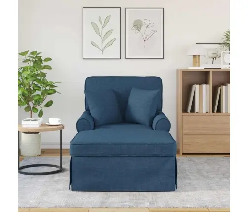 Faina Su Sijonu Su Pagalve Mėlyna 91 X 157 X 91 Cm Audinys