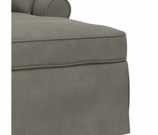 Šezlongs Ar Svārkiem Ar Spilvenu Gaiši Pelēks 91 X 157 X 91 Cm Vidaxl