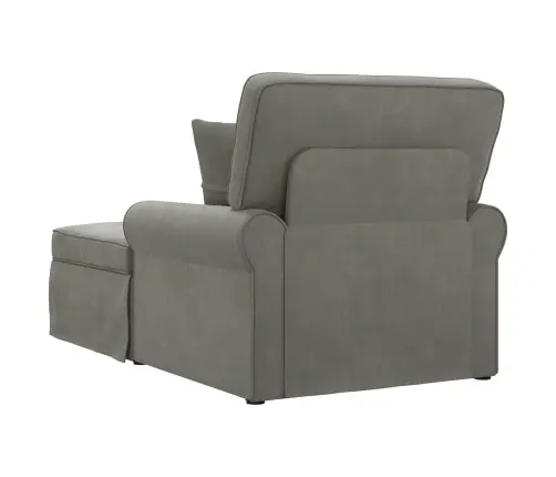 Šezlongs Ar Svārkiem Ar Spilvenu Gaiši Pelēks 91 X 157 X 91 Cm Vidaxl