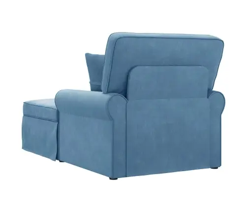 Šezlongs Ar Svārkiem Zila 91 X 157 X 91 Cm Ribots Audums Vidaxl