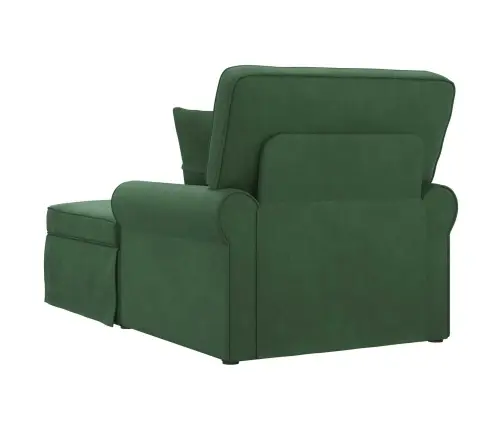 Chaise Lounge Pööratud Äärega Jungle Roheline 91 X 157 X 91 Cm