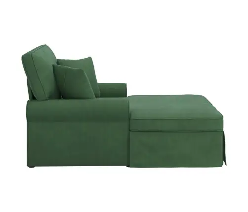 Chaise Lounge Pööratud Äärega Jungle Roheline 91 X 157 X 91 Cm