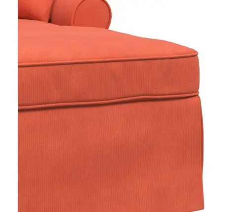 Šezlongs Ar Svārkiem Sarkans Oranžs 91 X 157 X 91 Cm Vidaxl