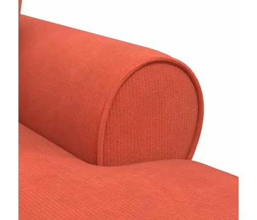 Šezlongs Ar Svārkiem Sarkans Oranžs 91 X 157 X 91 Cm Vidaxl