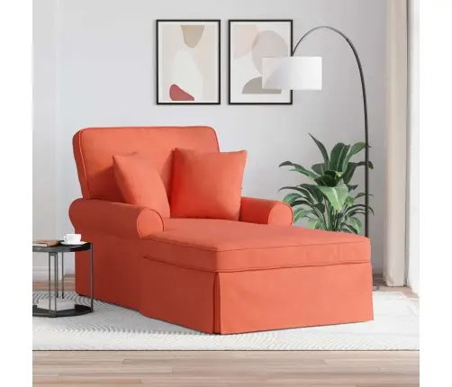 Šezlongs Ar Svārkiem Sarkans Oranžs 91 X 157 X 91 Cm Vidaxl