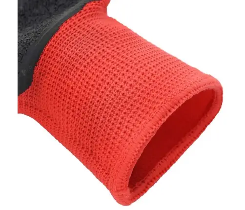 Darbo Pirštinės 24 Pcs Raudona Ir Juoda 7 / S Latekso Danga