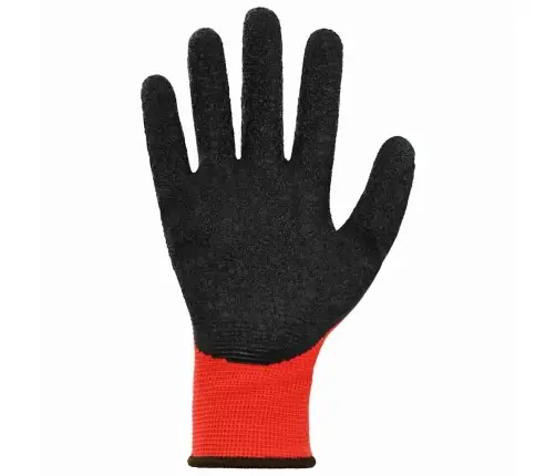 Darbo Pirštinės 24 Pcs Raudona Ir Juoda 8 / M Latekso Danga