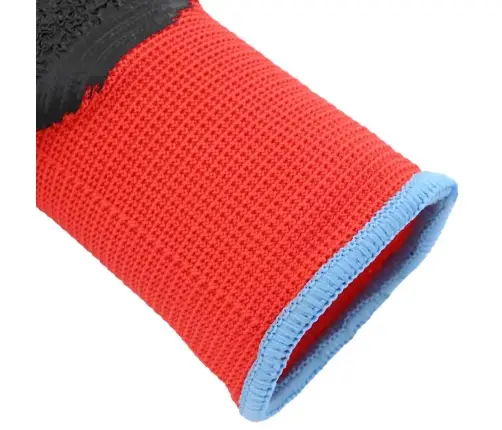 Darbo Pirštinės 12 Pcs Raudona Ir Juoda 9 / L Latekso Danga