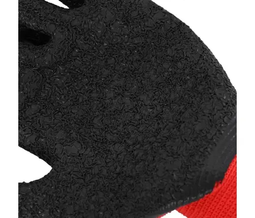 Darbo Pirštinės 12 Pcs Raudona Ir Juoda 9 / L Latekso Danga