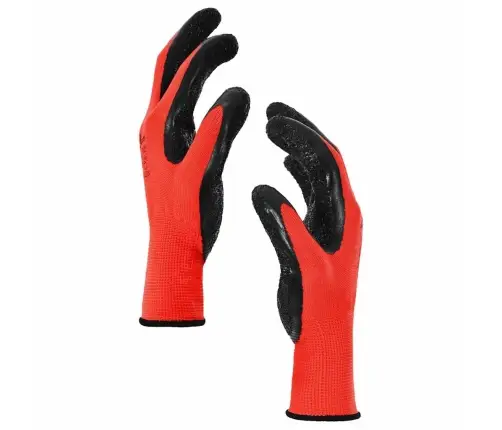 Töökindad 12 Pcs Punane Ja Must 10 / Xl Lateksi Kate