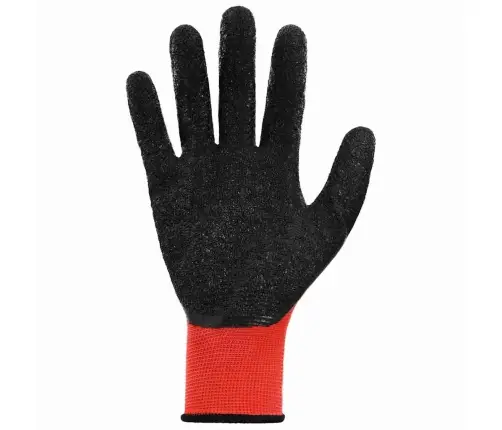 Darbo Pirštinės 24 Pcs Raudona Ir Juoda 10 / Xl Latekso Danga