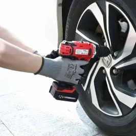 Darba Cimdi 12 Pcs Pelēks Un Melns 7 / S Poliesters Vidaxl