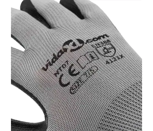 Darbo Pirštinės 24 Pcs Pilka Ir Juoda 7 / S Poliesteris