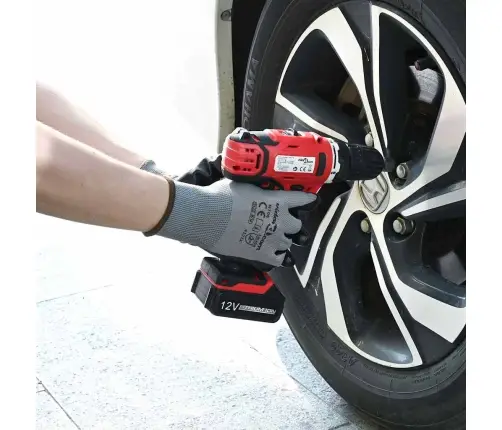 Darba Cimdi 24 Pcs Pelēks Un Melns 9 / L Poliesters Vidaxl