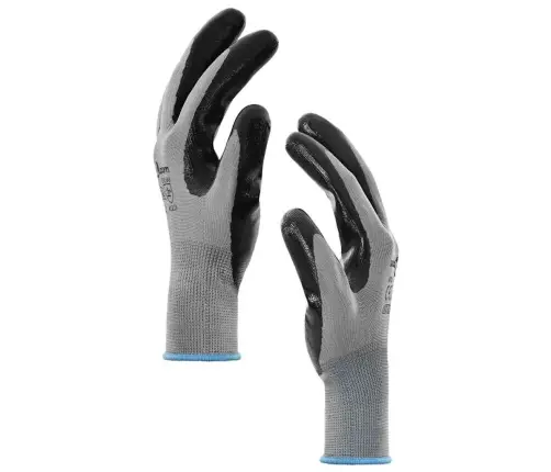 Darba Cimdi 24 Pcs Pelēks Un Melns 9 / L Poliesters Vidaxl