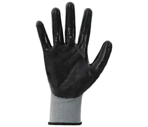 Töökindad 12 Pcs Hall Ja Must 10 / Xl Polüester