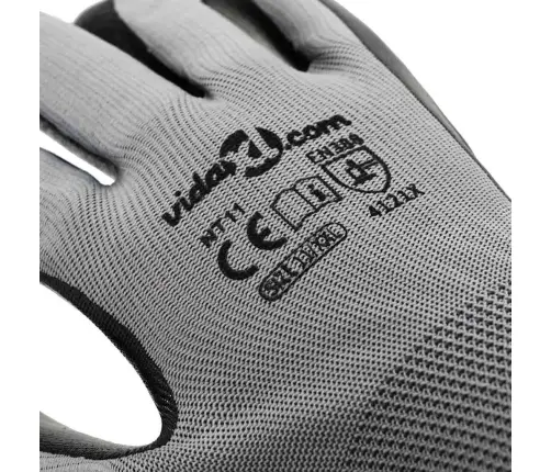 Darba Cimdi 12 Pcs Pelēks Un Melns 11 / Xxl Poliesters Vidaxl