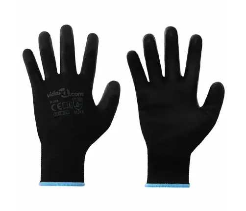 Darba Cimdi 24 Pcs Melna 9 / L Poliesters Vidaxl