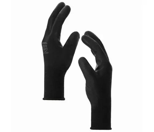 Darbo Pirštinės 12 Pcs Juoda 10 / Xl Poliesteris